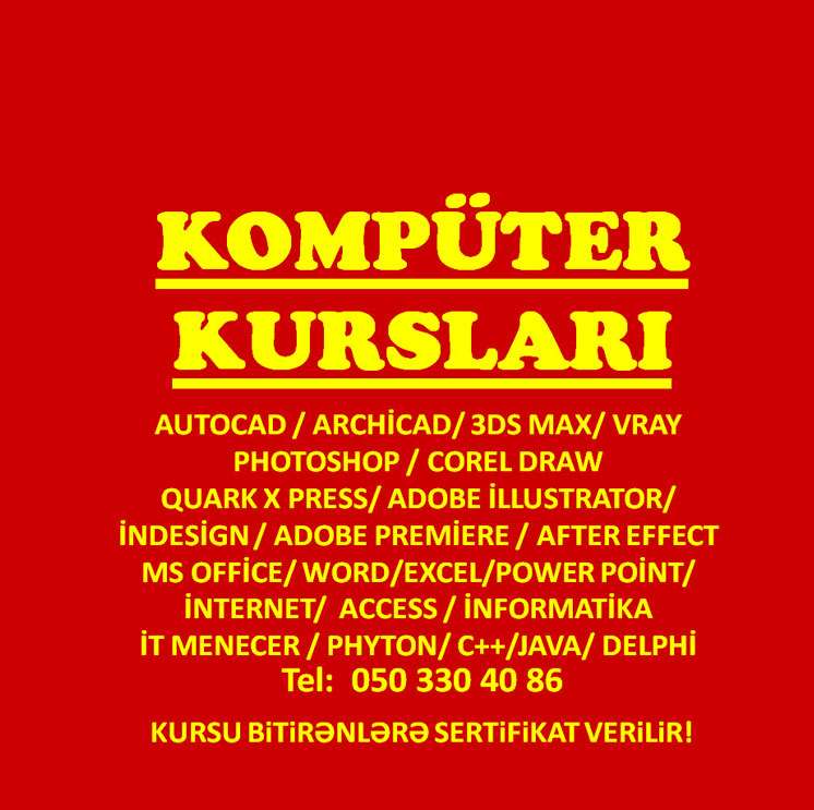 seller.az Bütün kompüter kursları tək bir ünvanda