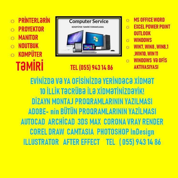 seller.az Her nov proyektor komputer printer temiri