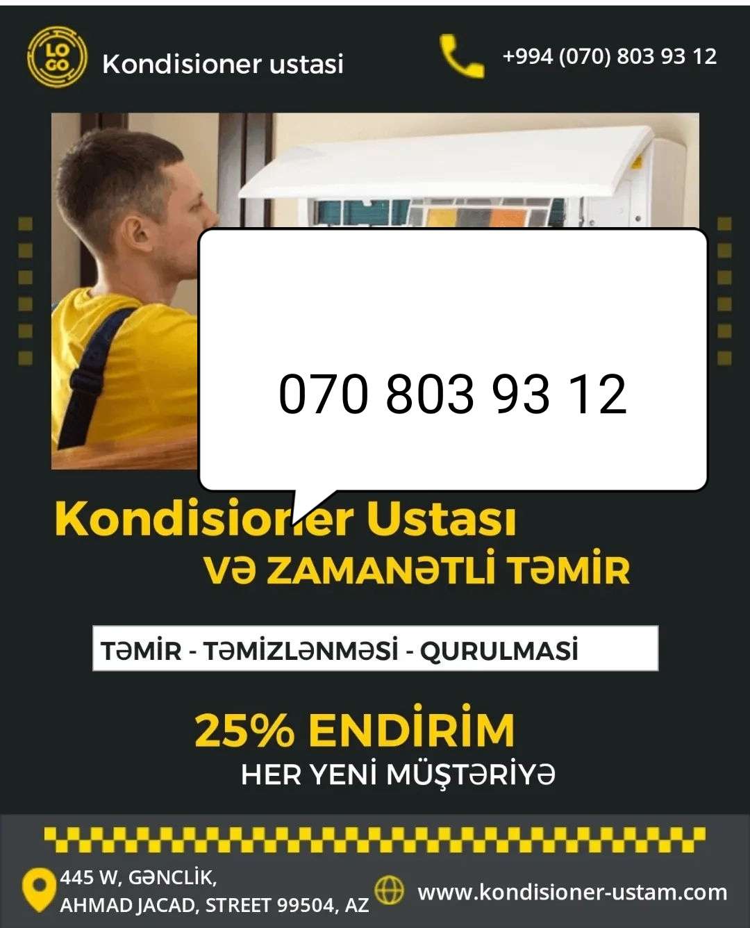 seller.az Kondisioner təmiri ustasi