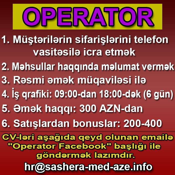 seller.az Operator tələb olunur